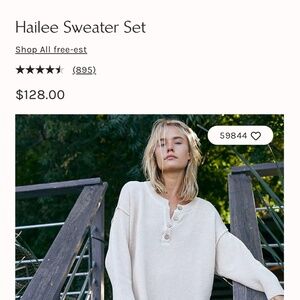 Free People Beach Hailee Sweater Set